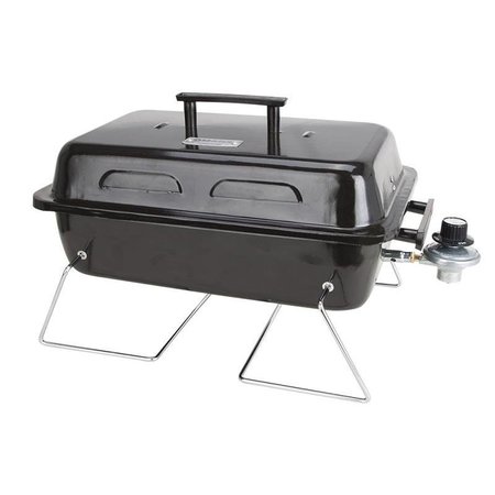 OMAHA Portable Gas Grill, 1 Grate, 168 sqin Primary Cooking Surface, Black, Steel Body YL1081
